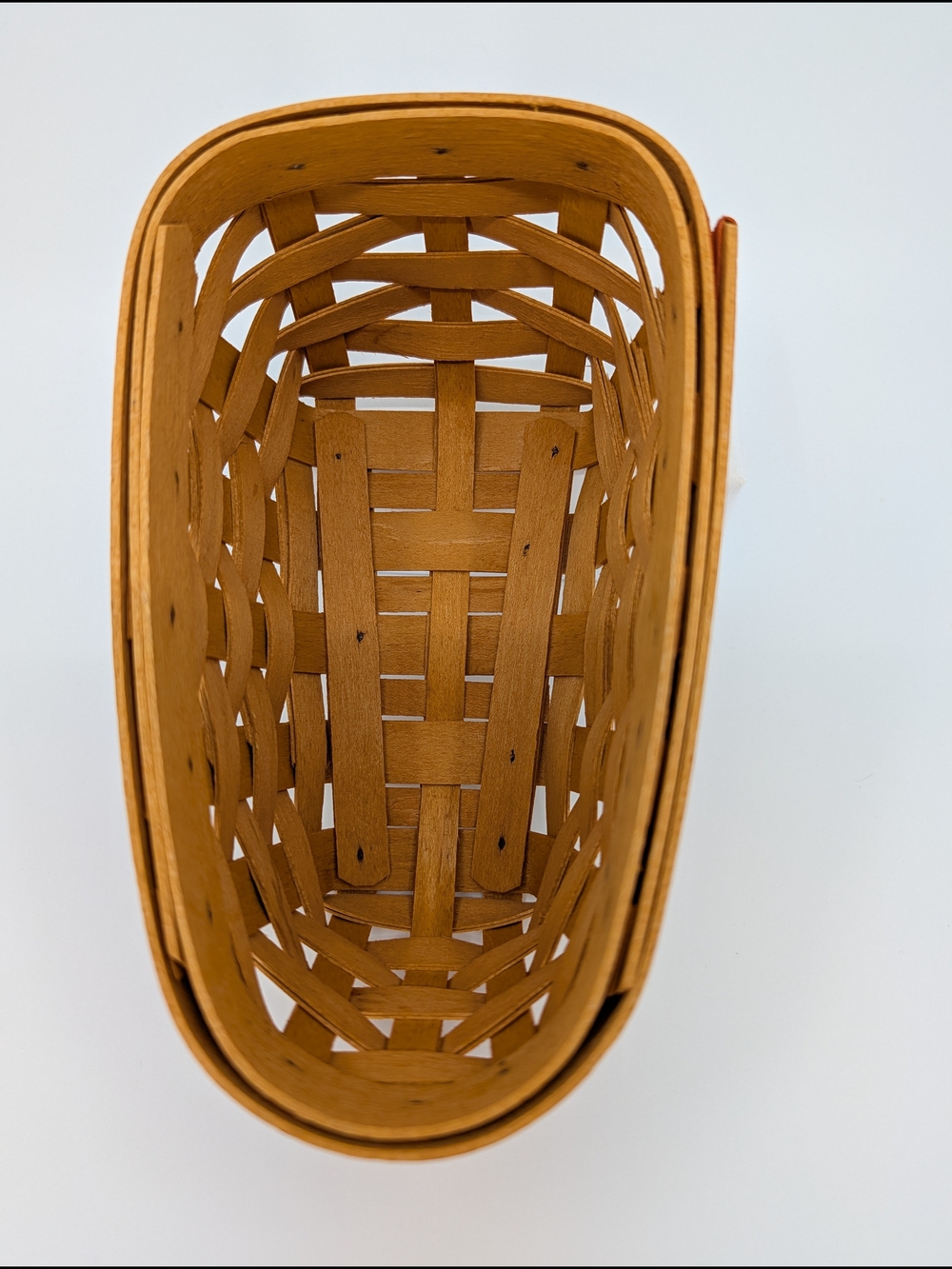 Longaberger 1999 Candy Corn Basket, Liner, Protector & Tie-On 14354 Halloween - Picture 8 of 11